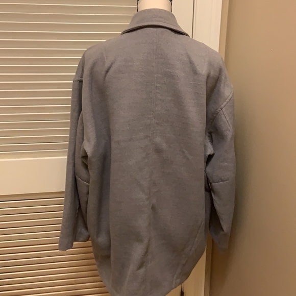 Free People Hannah Oversized Slouchy Blazer /Pea Coat in Washed Black - Picture 12 of 16